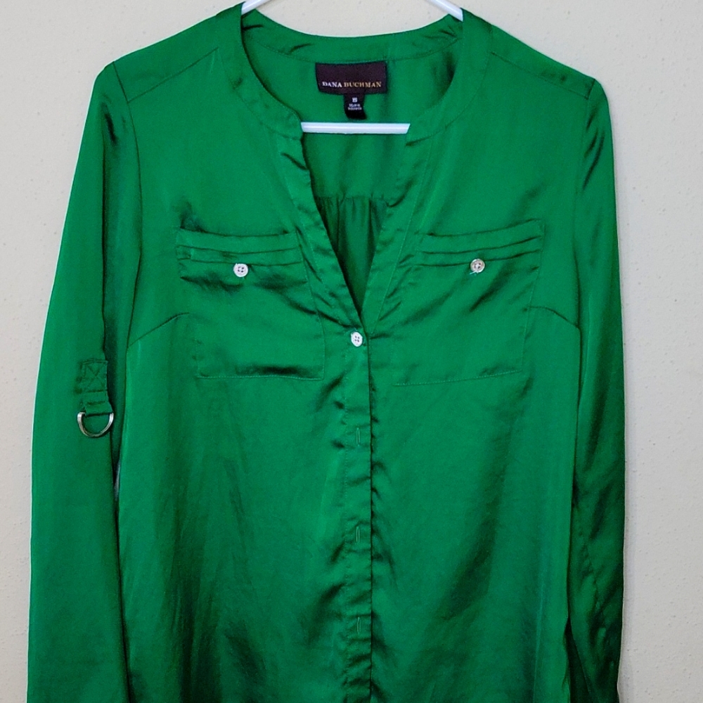 Dana Buchman Women's Green Blouse